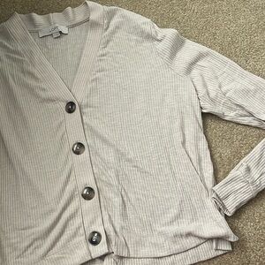 Loft Cream Button Down Sweater